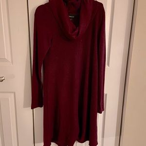 Fortune + Ivy maroon long sleeve sweater dress